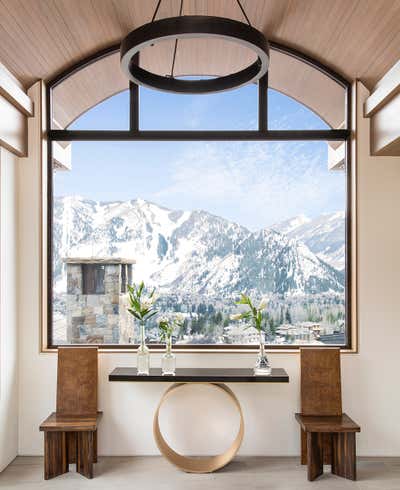  Modern Family Home Entry and Hall. Aspen Mountaintop  by Victoria Hagan Interiors.