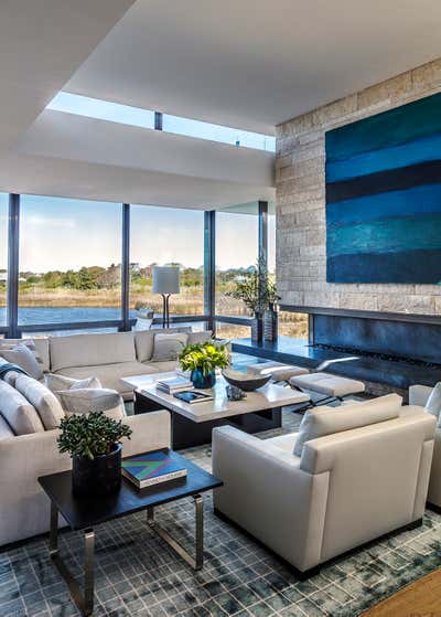  Modern Beach House Living Room. Hamptons Oasis by Victoria Hagan Interiors.