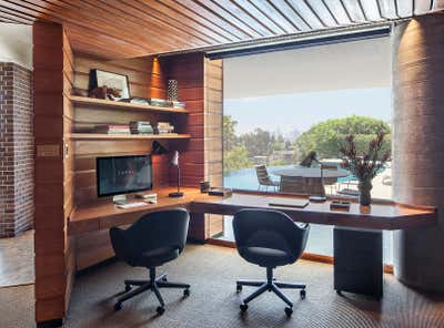  Mid-Century Modern Family Home Office and Study. Silvertop by Jamie Bush + Co..