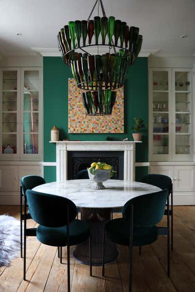  Eclectic Family Home Dining Room. Chelsea, Lodnon by Ana Engelhorn Interior Design.