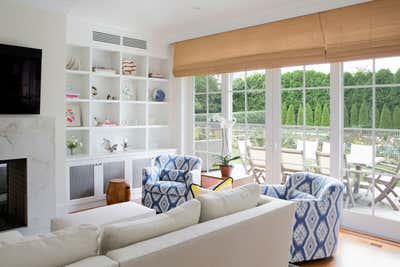  Transitional Beach House Living Room. East Hampton Village Classic  by  Linda Burkhardt, Inc.