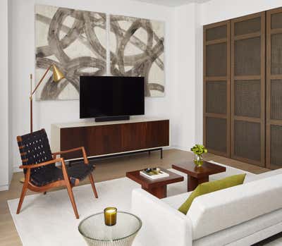 Mid-Century Modern Apartment Living Room. Lexington Avenue by Frederick Tang Architecture.
