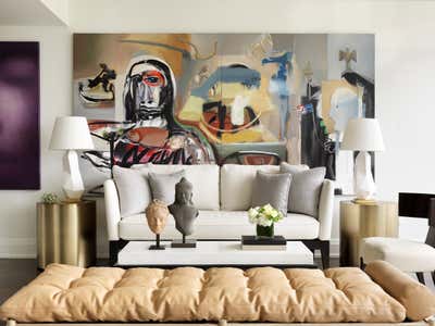 Contemporary Apartment Living Room. Randolph Street by Kate Taylor Interiors.