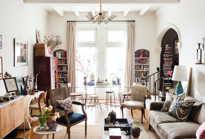  Mid-Century Modern Apartment Living Room. Harper Ave by Wendy Haworth Design Studio.