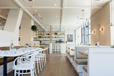  Modern Restaurant Dining Room. Cafe Gratitude Dowtown Los Angeles by Wendy Haworth Design Studio.