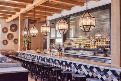 Modern Restaurant Bar and Game Room. Gracias Madre Newport Beach by Wendy Haworth Design Studio.