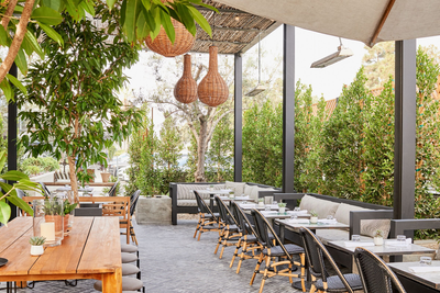  Modern Restaurant Patio and Deck. Gracias Madre Newport Beach by Wendy Haworth Design Studio.