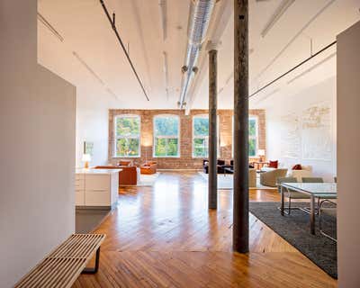  Industrial Apartment Entry and Hall. Beacon LOFT by MQ Architecture.
