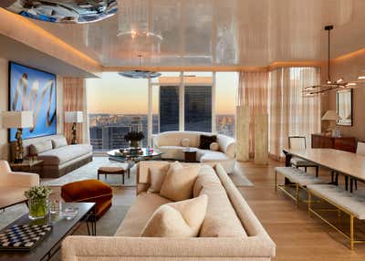  Transitional Apartment Living Room. BACCARAT PENTHOUSE, NYC by Alexander M. Reid LLC.