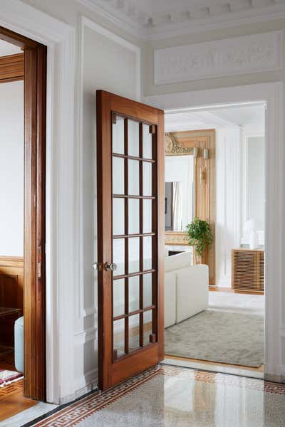  Transitional Apartment Entry and Hall. Central Park West Penthouse by Liza Kuhn Interiors.