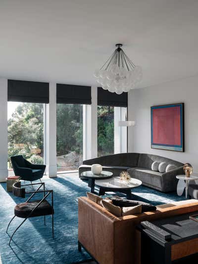  Mid-Century Modern Family Home Living Room. Sydney Contemporary Perch by Dylan Farrell Design.
