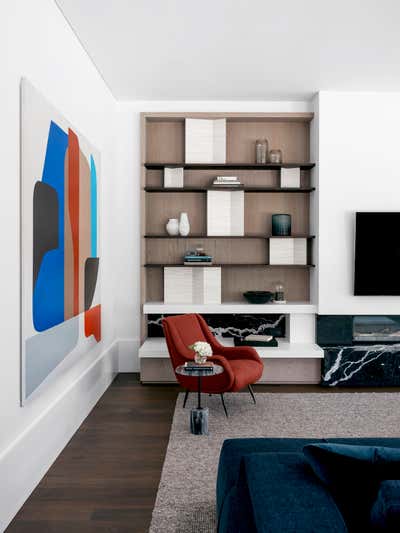  Minimalist Mid-Century Modern Family Home Living Room. Sydney Contemporary Perch by Dylan Farrell Design.