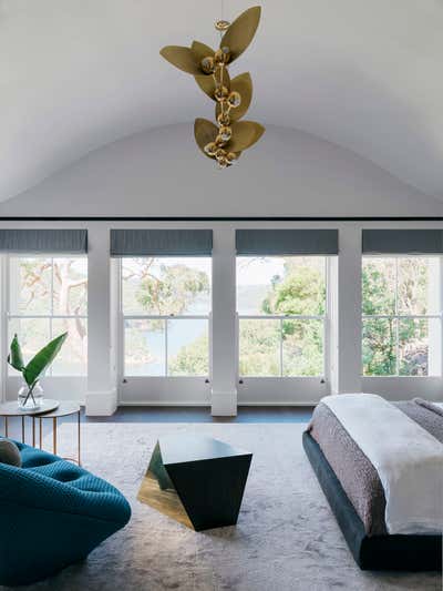  Transitional Mid-Century Modern Family Home Bedroom. Sydney Contemporary Perch by Dylan Farrell Design.