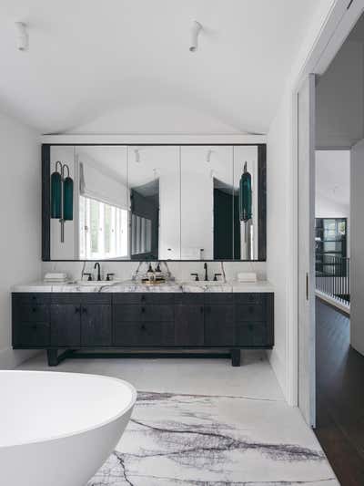  Contemporary Mid-Century Modern Family Home Bathroom. Sydney Contemporary Perch by Dylan Farrell Design.