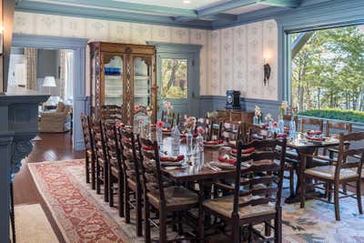  Traditional Transitional Vacation Home Dining Room. #MaineHarbor by Laura Fox Interior Design.
