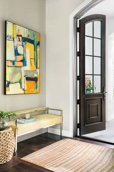  Transitional Beach House Entry and Hall. West Palm Beach Chic by Cloth & Kind.