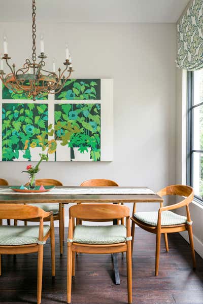  Transitional Eclectic Beach House Dining Room. West Palm Beach Chic by Cloth & Kind.