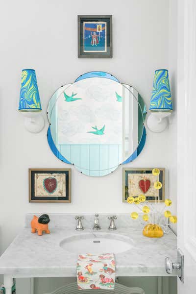  Eclectic Beach House Bathroom. West Palm Beach Chic by Cloth & Kind.