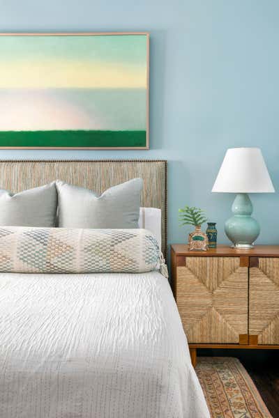  Beach Style Transitional Beach House Bedroom. West Palm Beach Chic by Cloth & Kind.