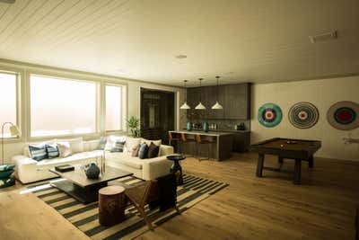  Modern Family Home Bar and Game Room. California Coastal Estate by Samuel Amoia Associates.