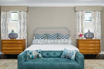 Transitional Beach House Bedroom. West Palm Beach Chic by Cloth & Kind.