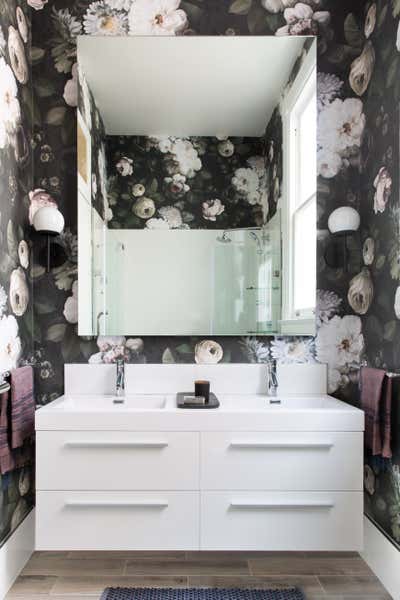 Modern Bachelor Pad Bathroom. Moody Mission Victorian by Regan Baker Design.