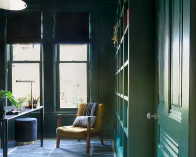  Traditional Bachelor Pad Office and Study. Moody Mission Victorian by Regan Baker Design.