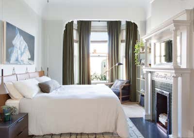  Victorian Mid-Century Modern Bachelor Pad Bedroom. Moody Mission Victorian by Regan Baker Design.
