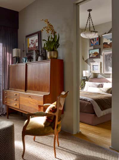 Mid-Century Modern Apartment Living Room. Greenwich Village by Josh Greene Design.