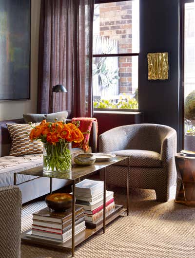 Eclectic Apartment Living Room. Greenwich Village by Josh Greene Design.