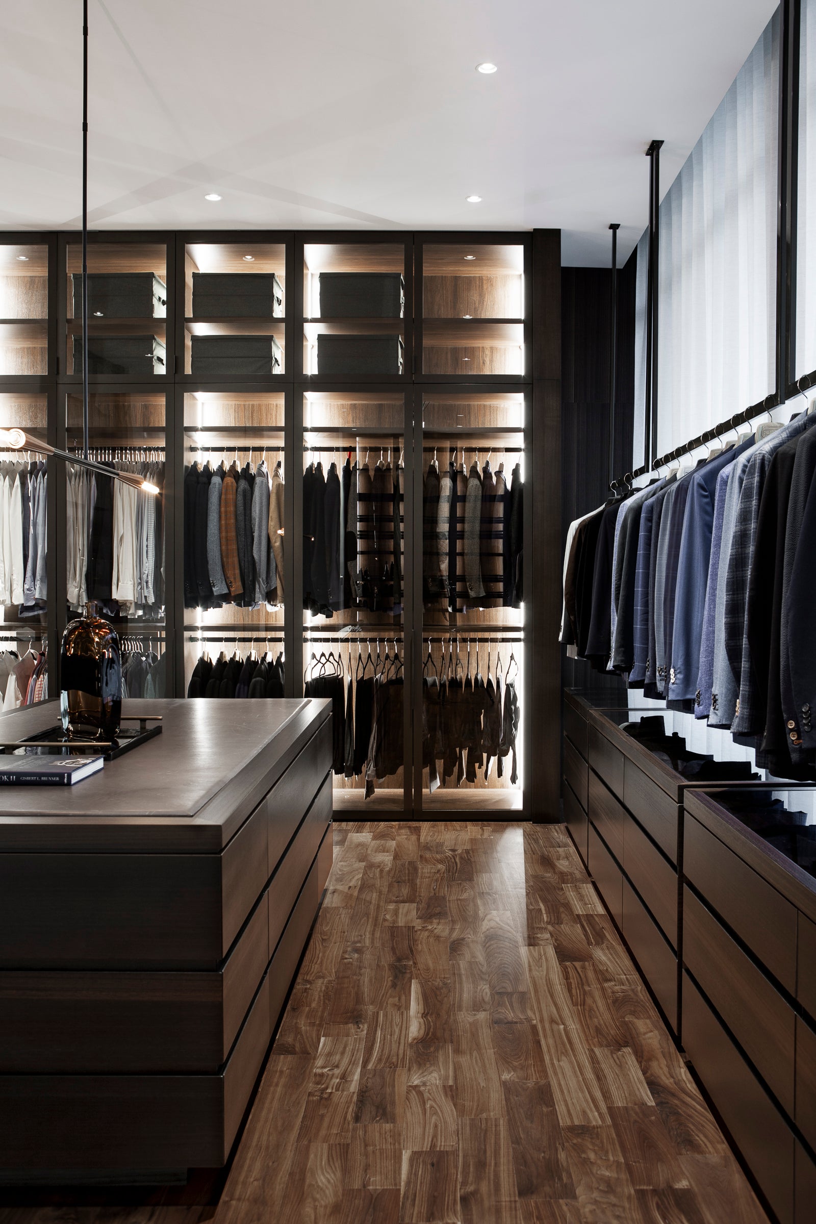 Contemporary Storage Room and Closet