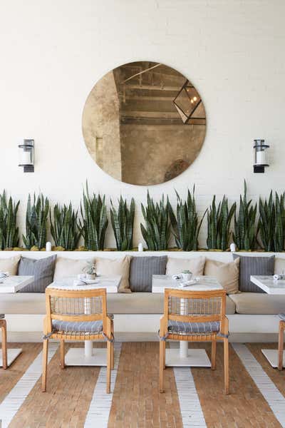  Eclectic Restaurant Patio and Deck. Gratitude Beverly Hills by Wendy Haworth Design Studio.