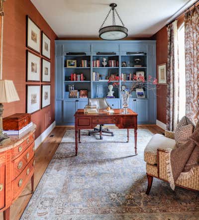  English Country Family Home Office and Study. Richmond, VA | Meadows by Bridget Beari Designs.