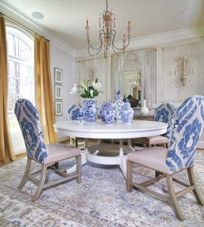  English Country Family Home Dining Room. Richmond, VA | Meadows by Bridget Beari Designs.