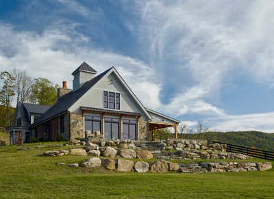 Farmhouse Family Home Exterior. Homestead Residence by Purple Cherry Architects.