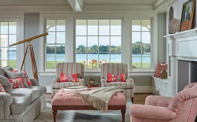  Transitional Family Home Living Room. Chesapeake Bay Residence by Purple Cherry Architects.