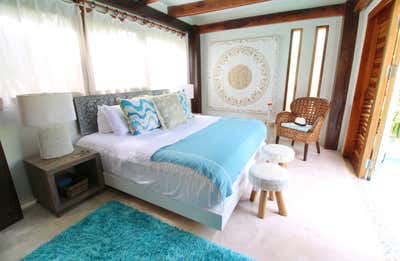  Beach Style Beach House Bedroom. Tulum, Mexico by Bridget Beari Designs.