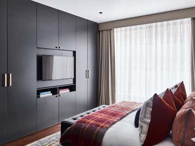 Contemporary Bachelor Pad Bedroom. Lofty Ambitions - London Bachelor Pad by Studio L London.