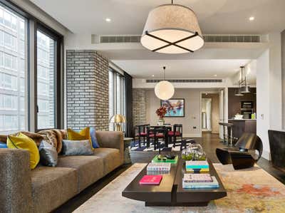 Contemporary Apartment Living Room. Global Traveller - New York loft style apartment by Studio L London.