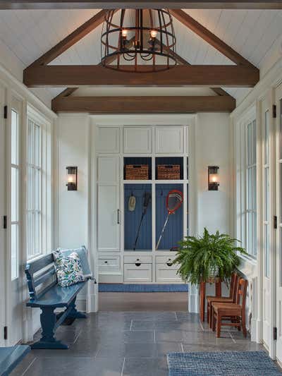  Transitional Family Home Entry and Hall. Lutherville-Timonium Residence by Purple Cherry Architects.
