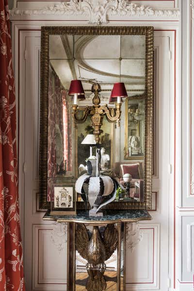  French Entry and Hall. Parisian Pied a Terre  by Timothy Corrigan, Inc..