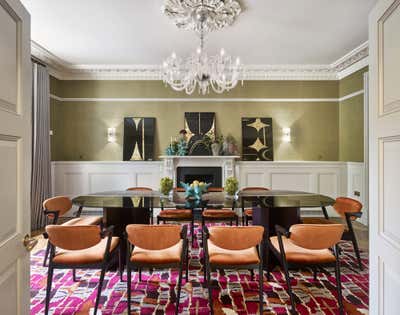  Family Home Dining Room. Seventies Revisited - London Town House by Studio L London.