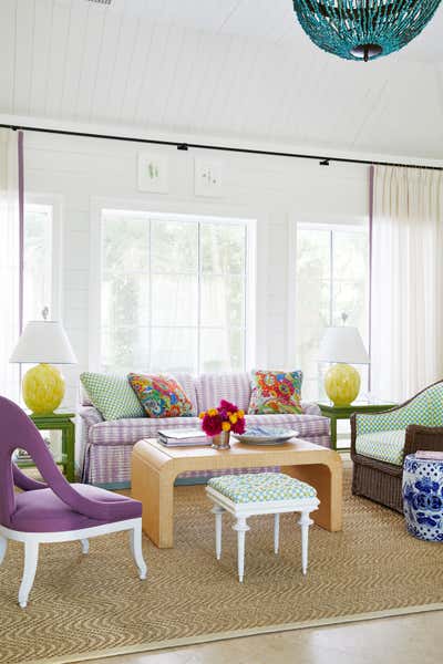  Eclectic Beach House Living Room. Sea Island by Kevin Isbell Interiors.