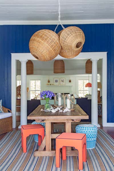  Coastal Beach House Dining Room. Sullivans Island by Kevin Isbell Interiors.