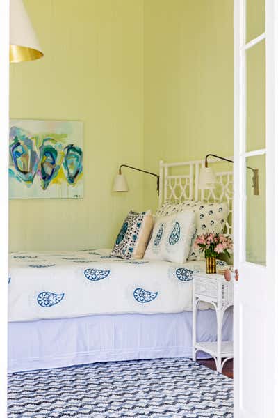  Beach House Bedroom. Sullivans Island by Kevin Isbell Interiors.