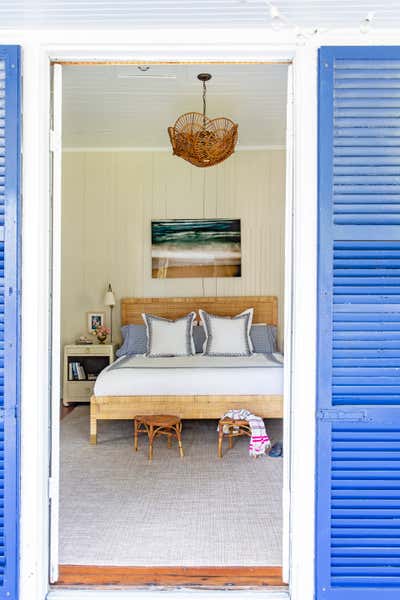 Coastal Beach House Bedroom. Sullivans Island by Kevin Isbell Interiors.