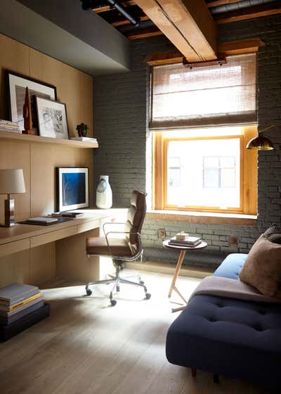  Mid-Century Modern Industrial Apartment Office and Study. FRANKLIN STREET by Dumais ID.