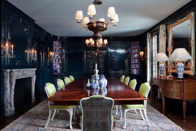  Traditional Family Home Dining Room. Greenwich Estate by Kevin Isbell Interiors.