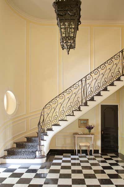  Traditional Family Home Entry and Hall. Greenwich Estate by Kevin Isbell Interiors.