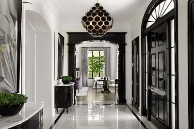  Transitional Family Home Entry and Hall. Holmby Hills Residence by KES Studio.
